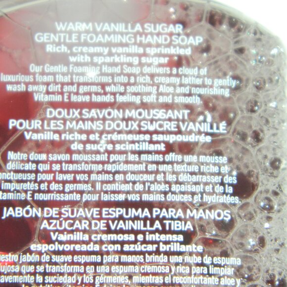 2 for/$25 Bath & Body Works Warm Vanilla Sugar Foaming Hand Wash Soap 259 ml - Picture 7 of 7